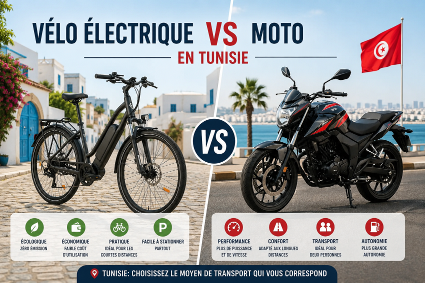 Vélo électrique vs Moto en tunisie