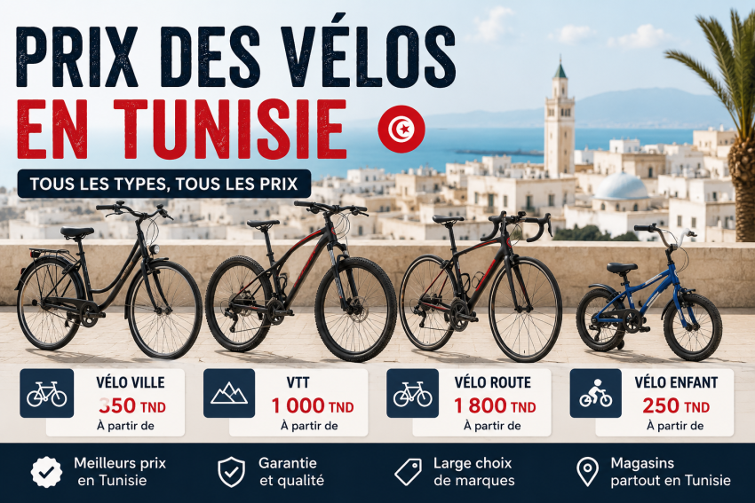 Prix des vélos en tunisie