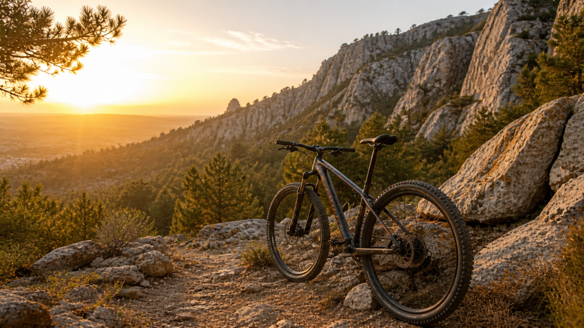 VTT sentier Jebel Zaghouan Tunisie